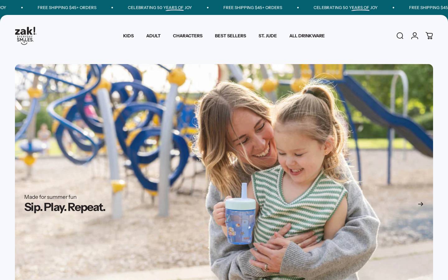 Planet Zak homepage screenshot