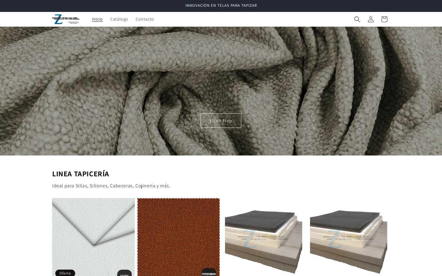 zaletdistribuidora.com homepage screenshot