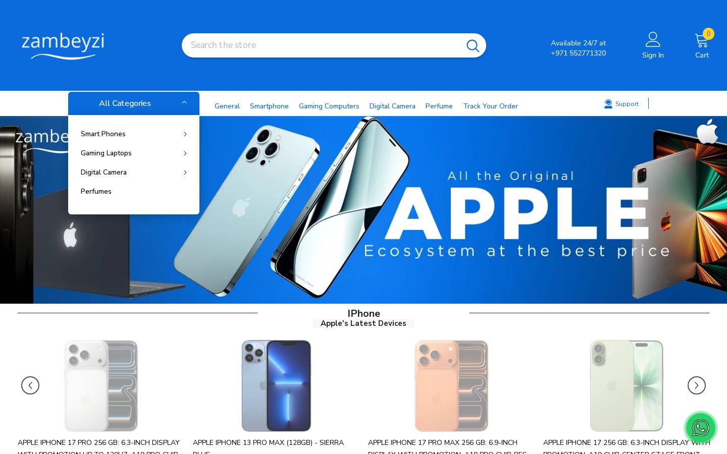 zambeyzi.com homepage screenshot