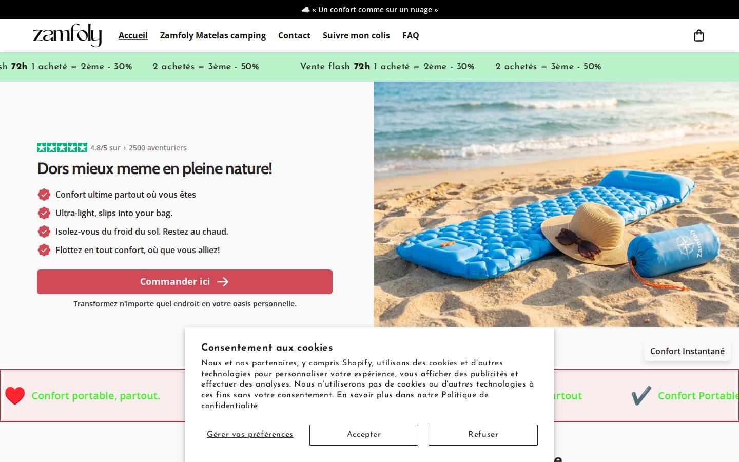 zamfoly.com homepage screenshot