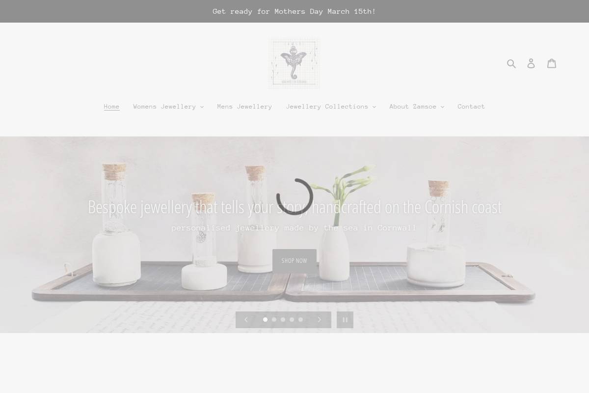 Zamsoe homepage screenshot