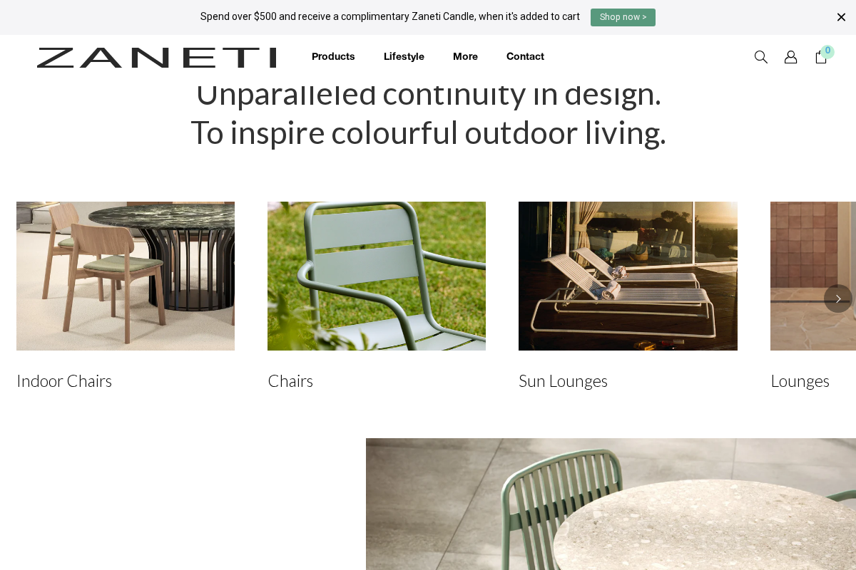 ZANETI homepage screenshot