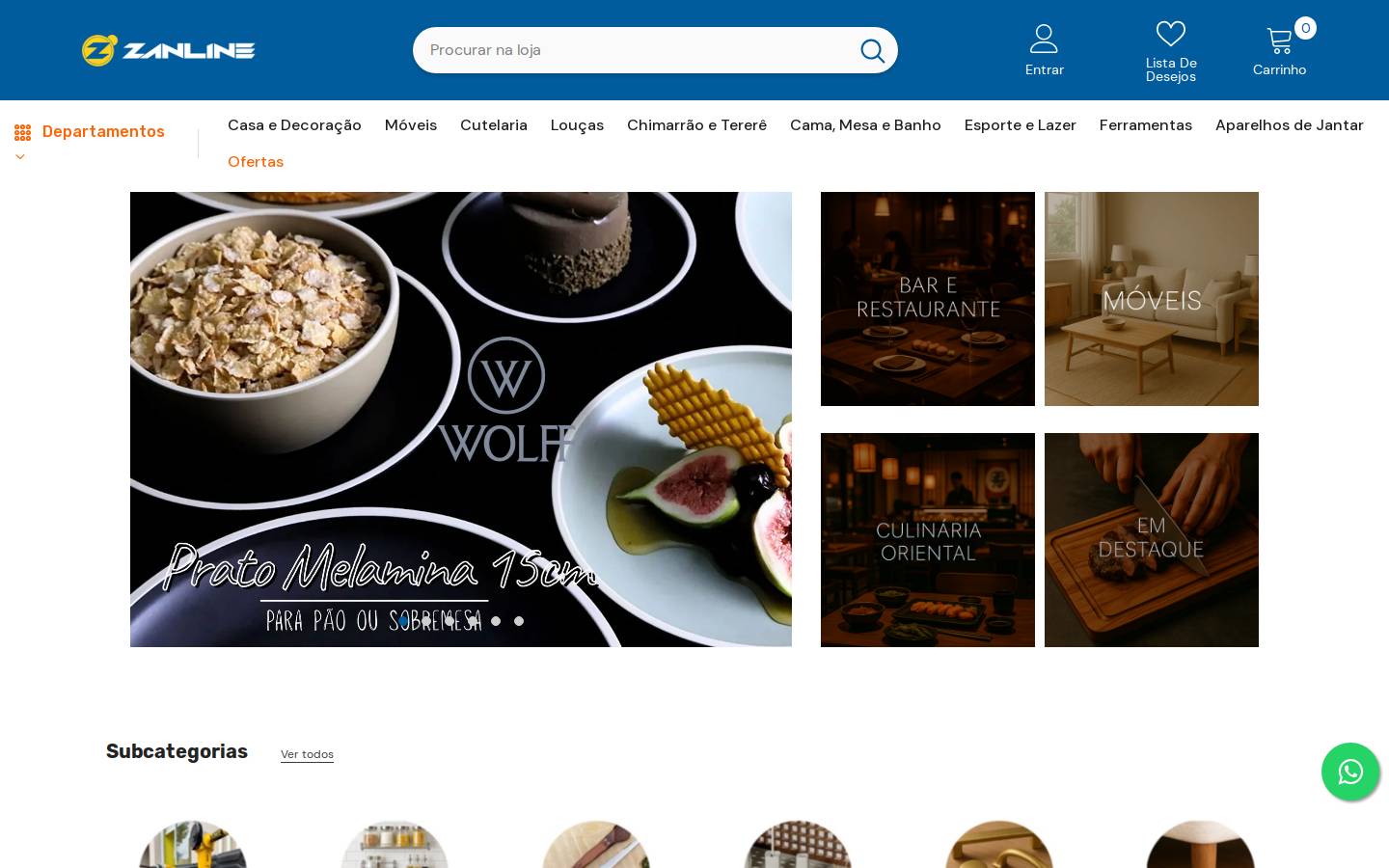 zanline.com.br homepage screenshot