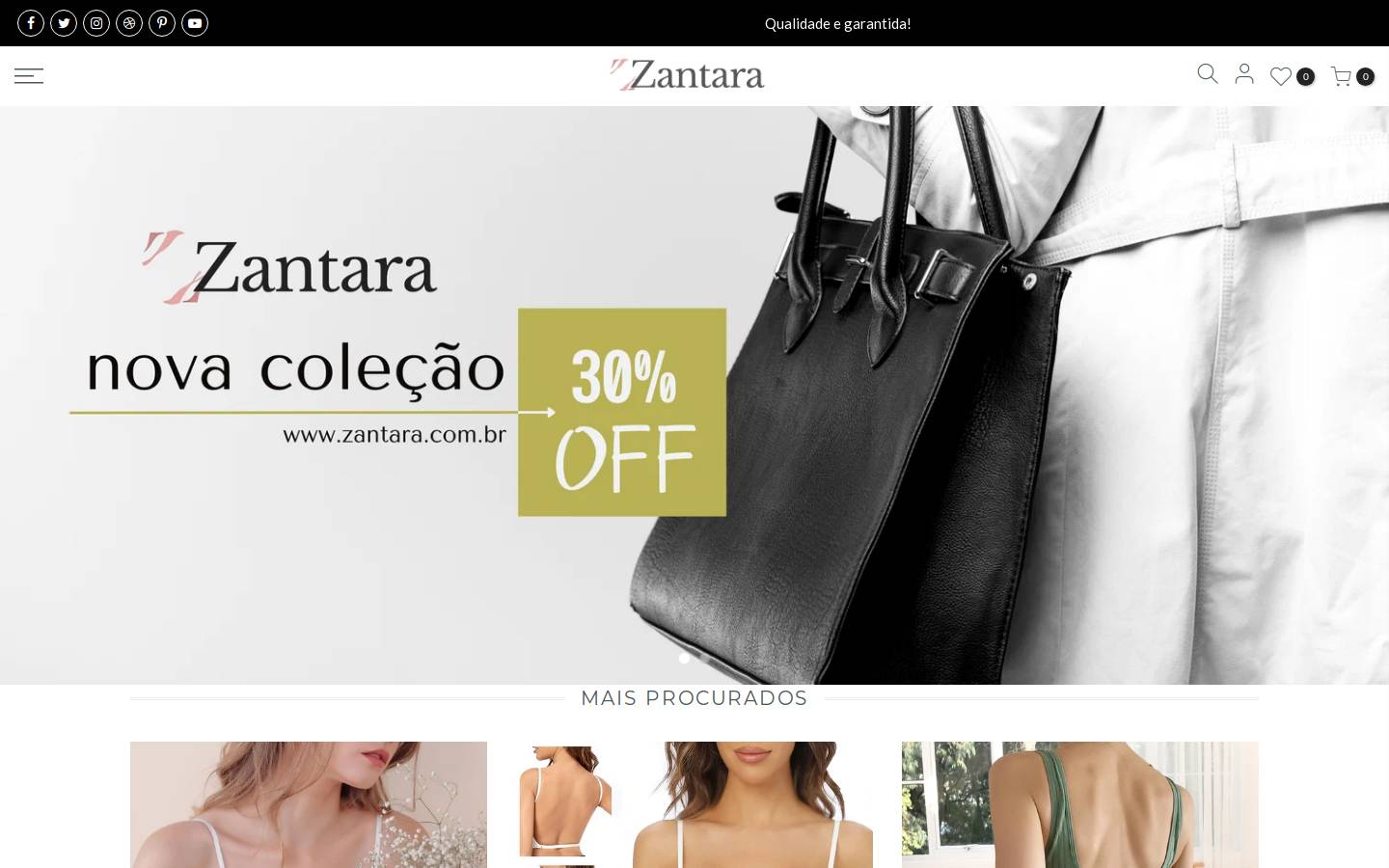 zantara.com.br homepage screenshot