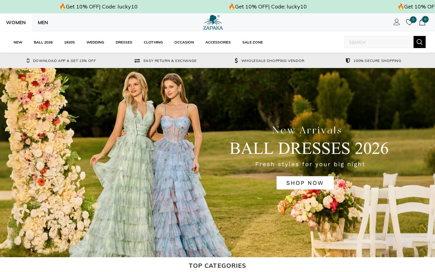 zapakanz.com homepage screenshot
