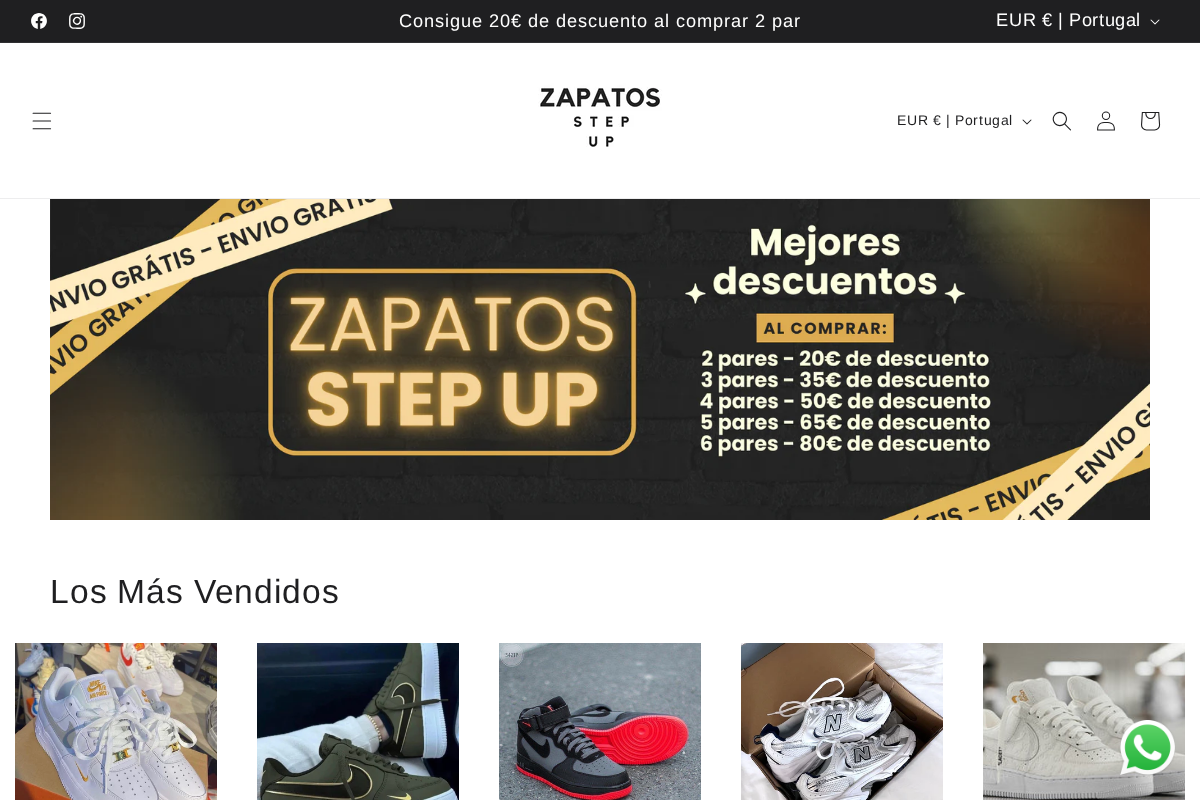 Zapatos Step Up homepage screenshot