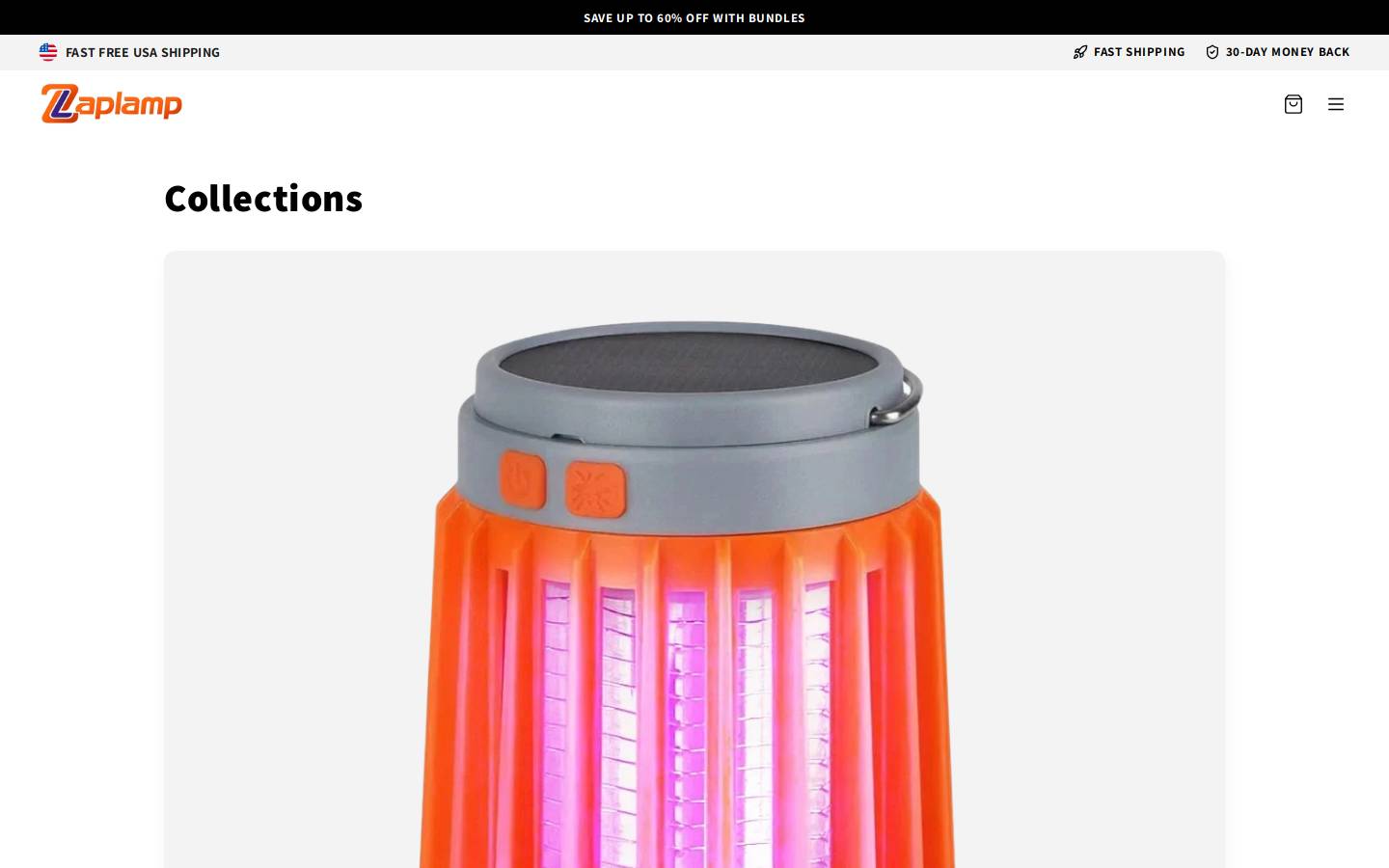 zaplamp.com homepage screenshot