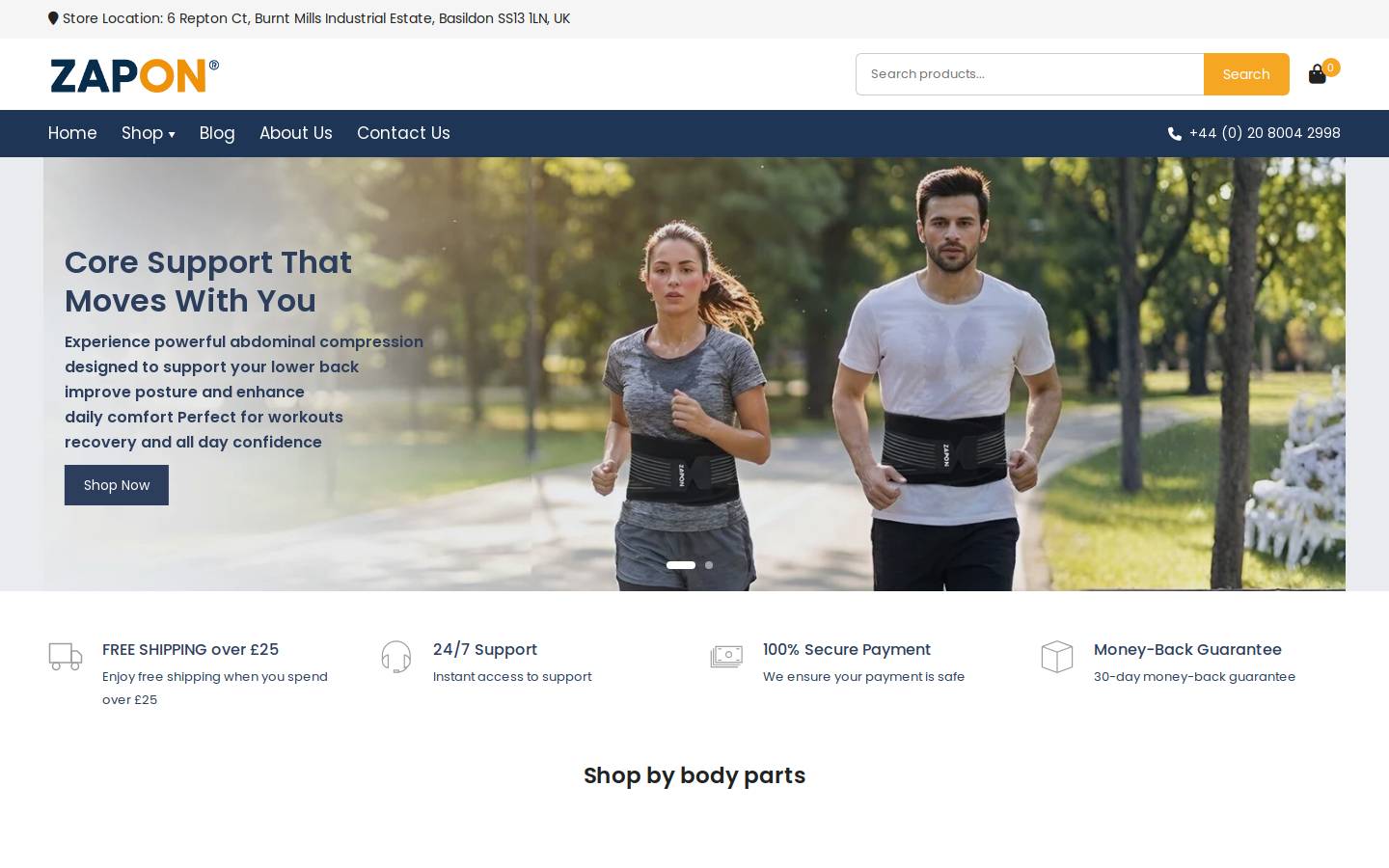zaponhealth.com homepage screenshot