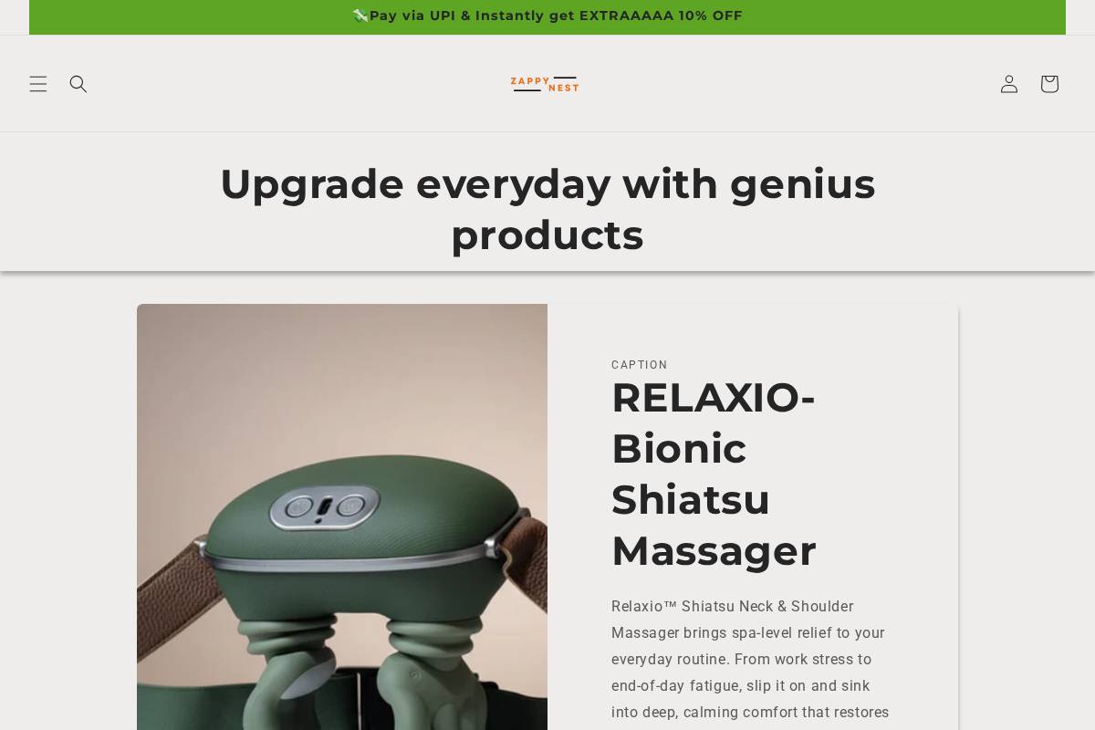 zappynest.com homepage screenshot