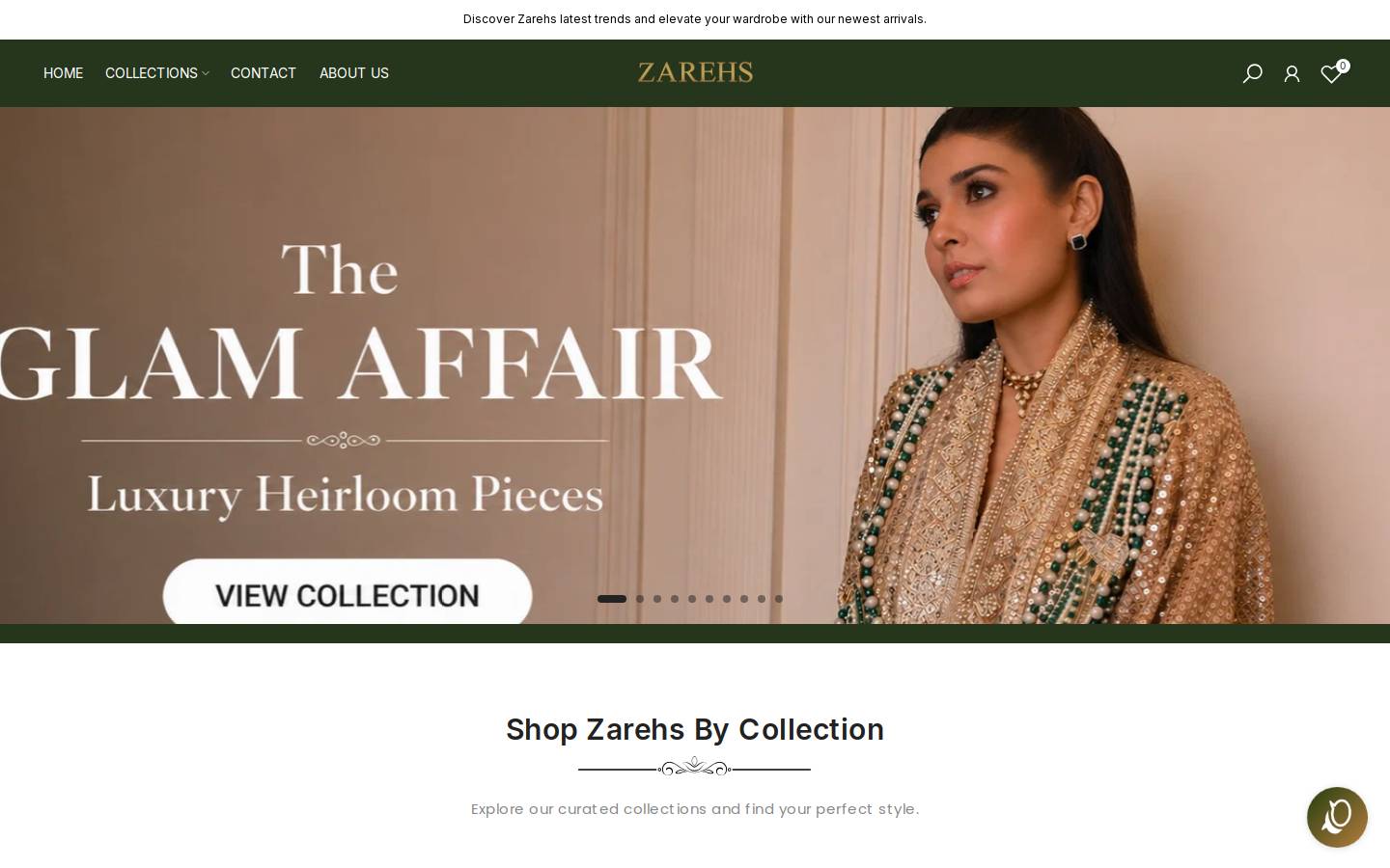 zarehsofficial.live homepage screenshot