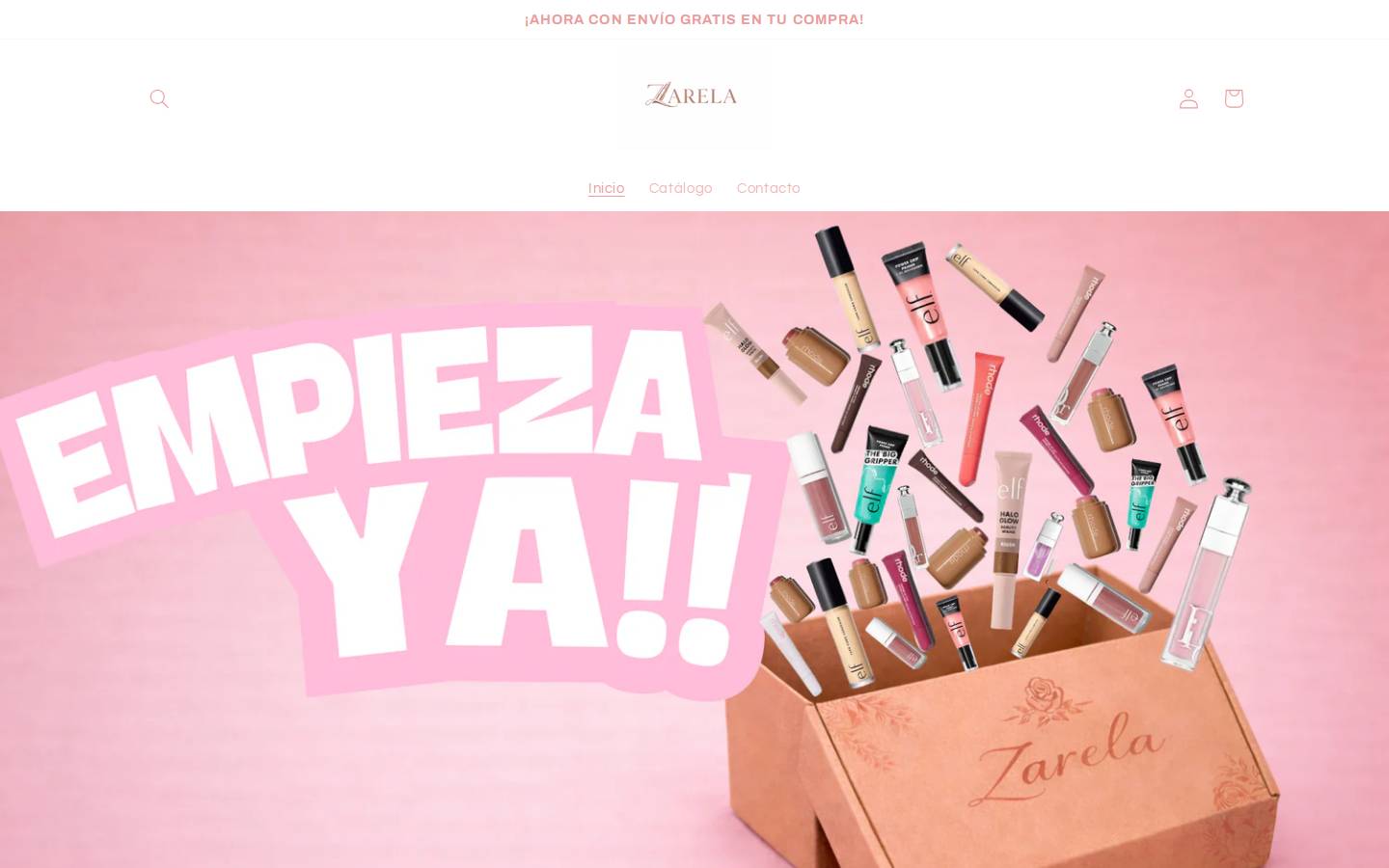 Zarela homepage screenshot