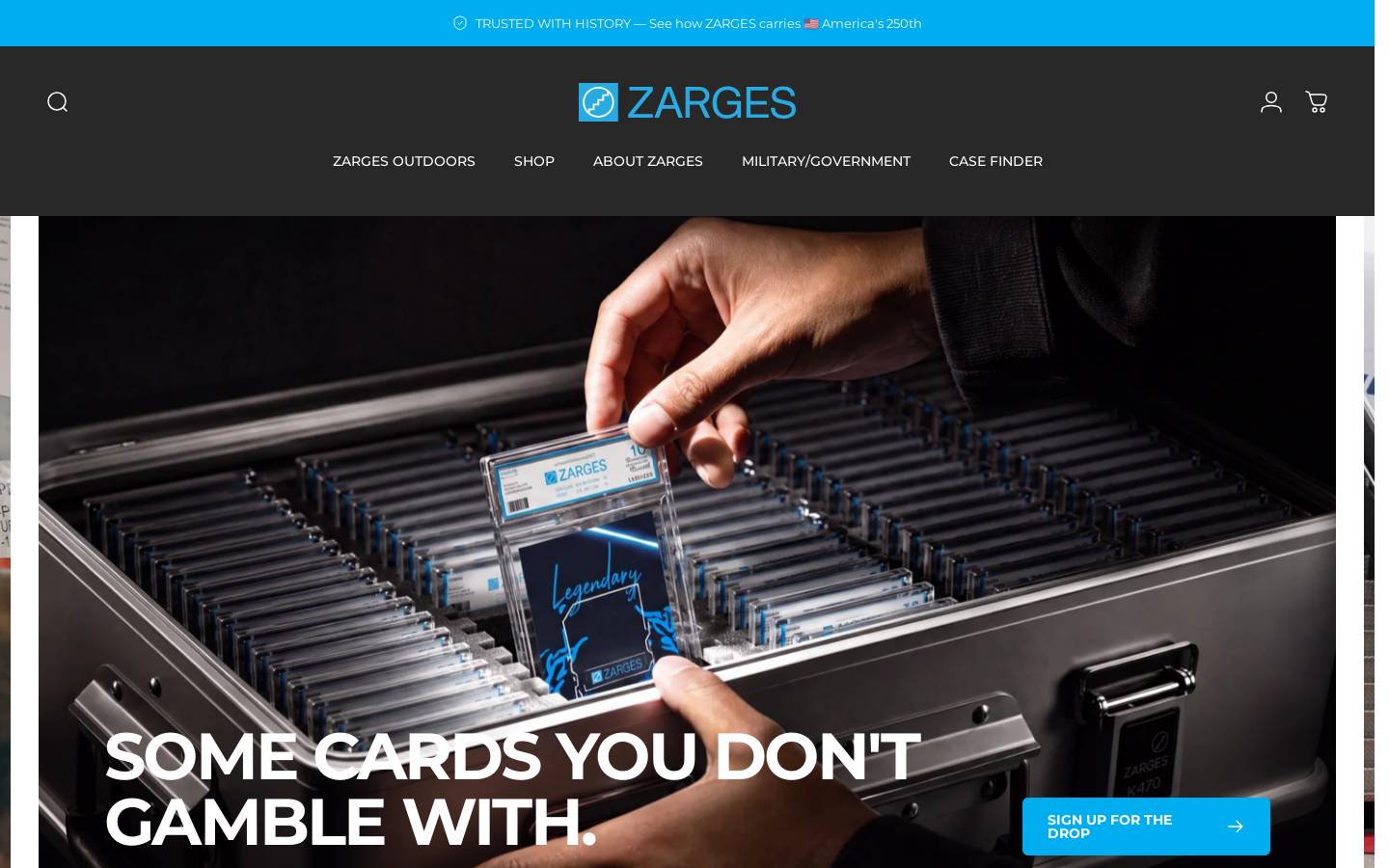 zargesusa.com homepage screenshot