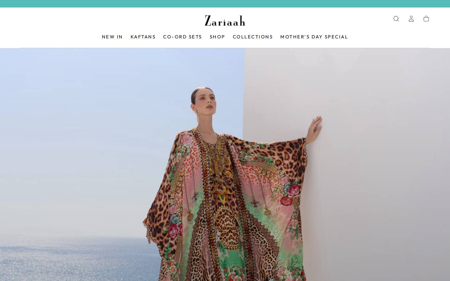 zariaah.com homepage screenshot