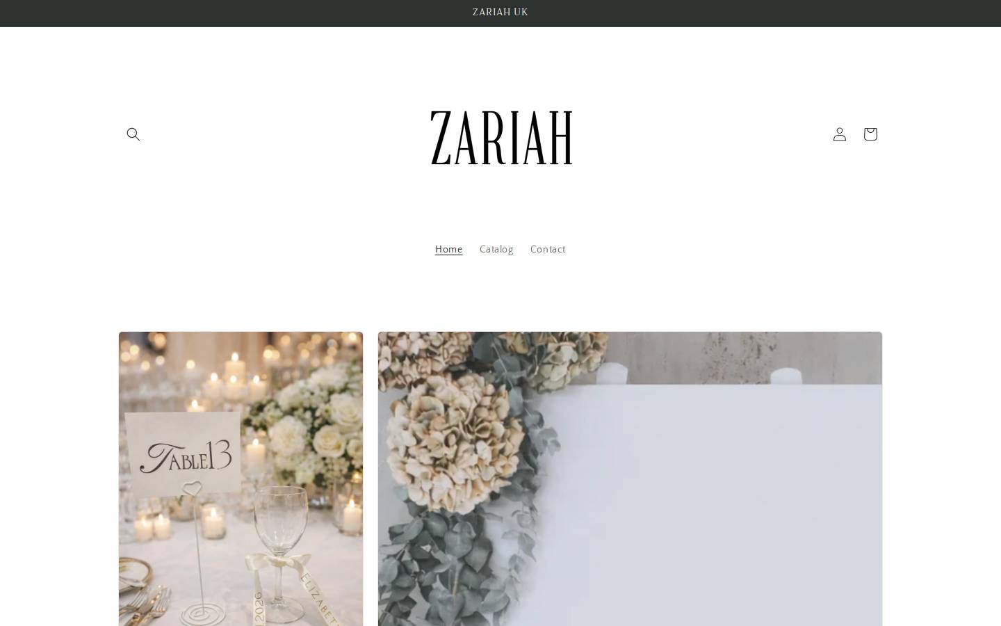 zariahuk.com homepage screenshot