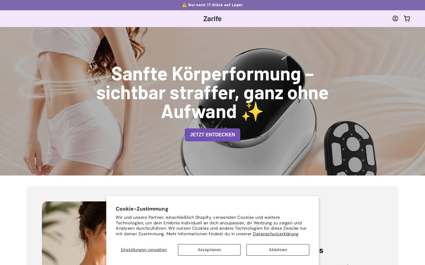 zariona.de homepage screenshot