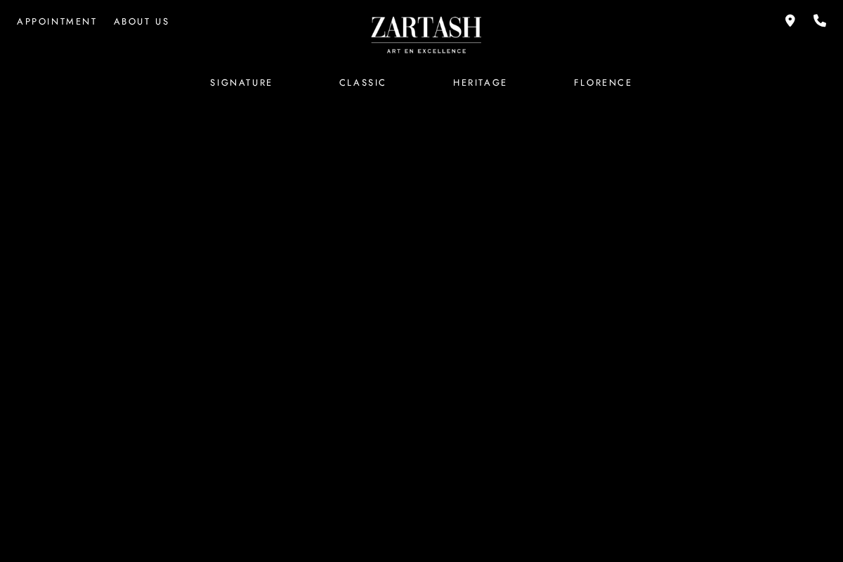 zartashcouture.com homepage screenshot