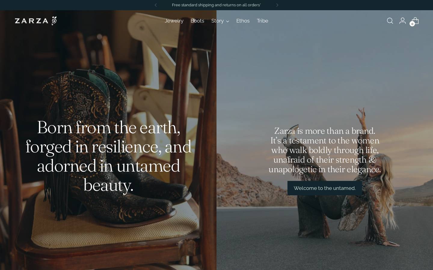 zarza.ca homepage screenshot