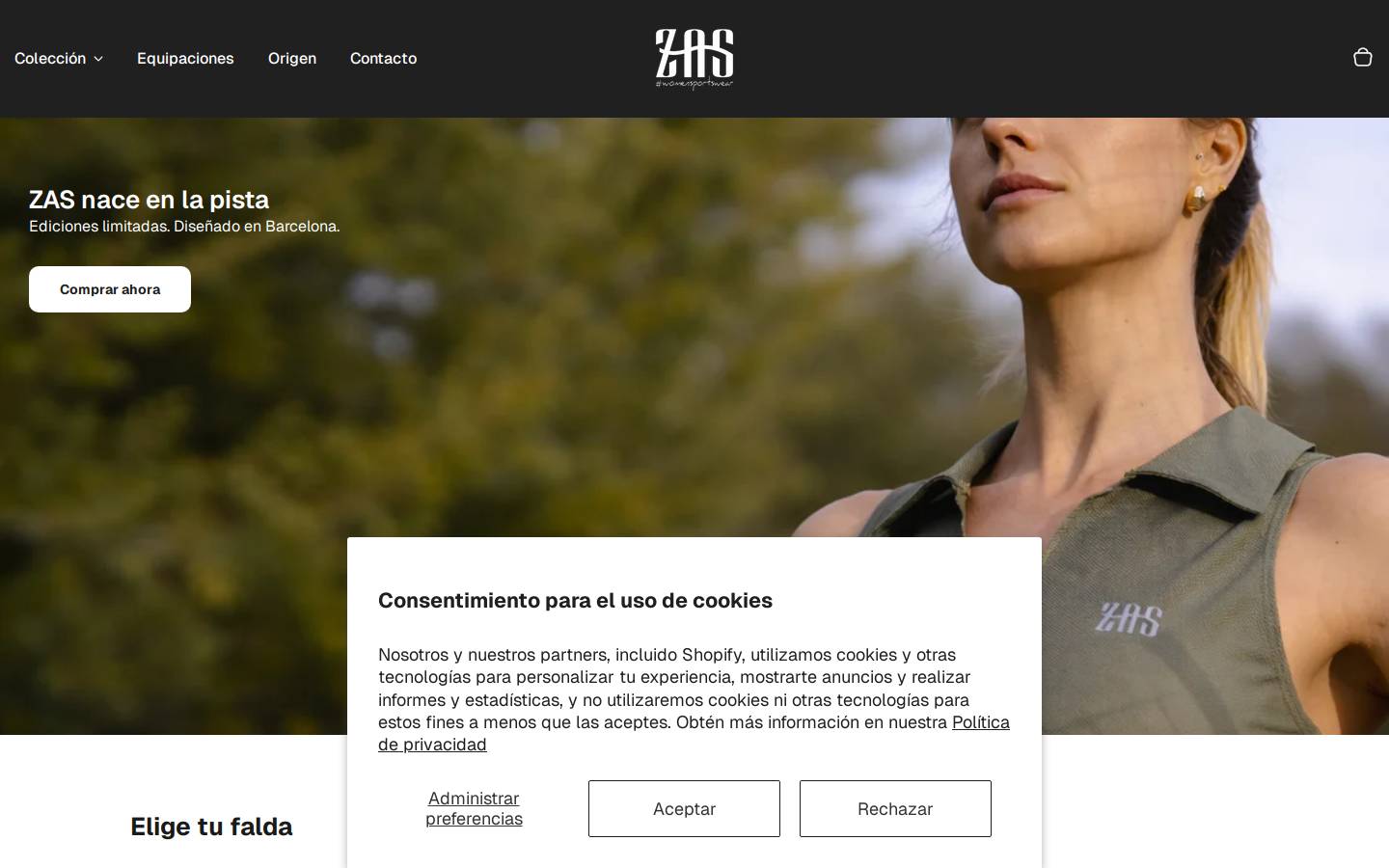 zasstore.com homepage screenshot