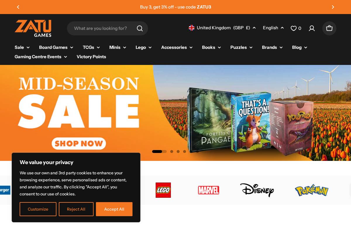 zatu.com homepage screenshot