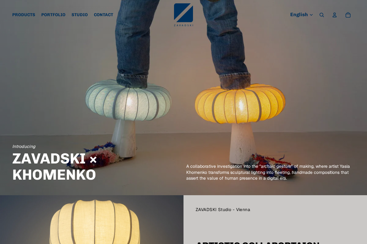 ZAVADSKI homepage screenshot