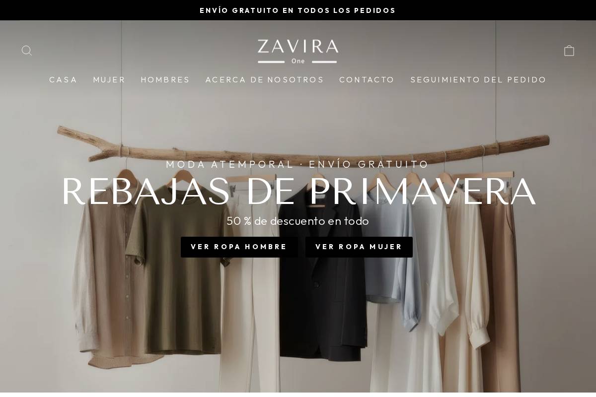 zaviraone.com homepage screenshot