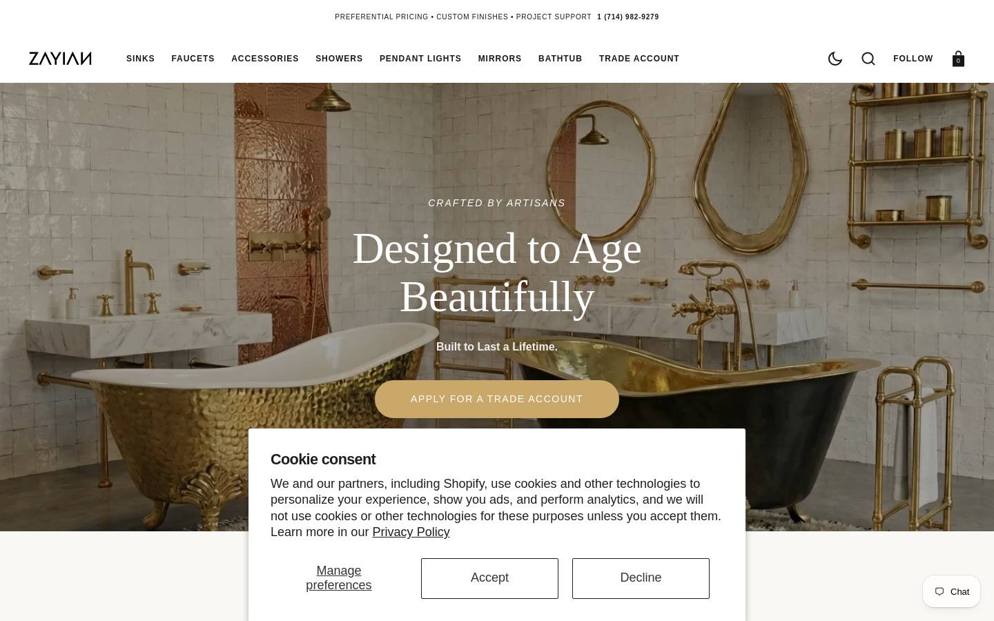 Zayian homepage screenshot