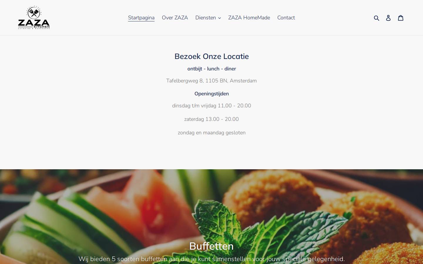 zazakitchen.nl homepage screenshot