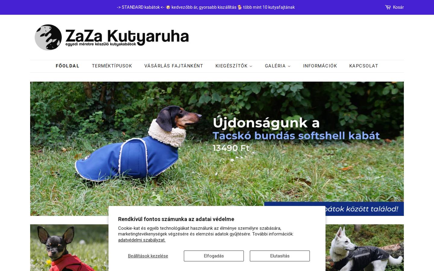 zazakutyaruha.hu homepage screenshot