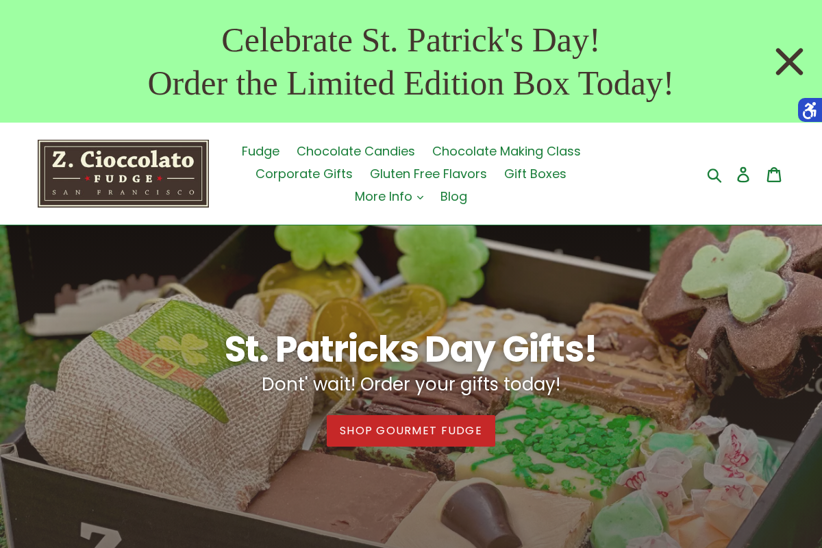 Z. Cioccolato homepage screenshot