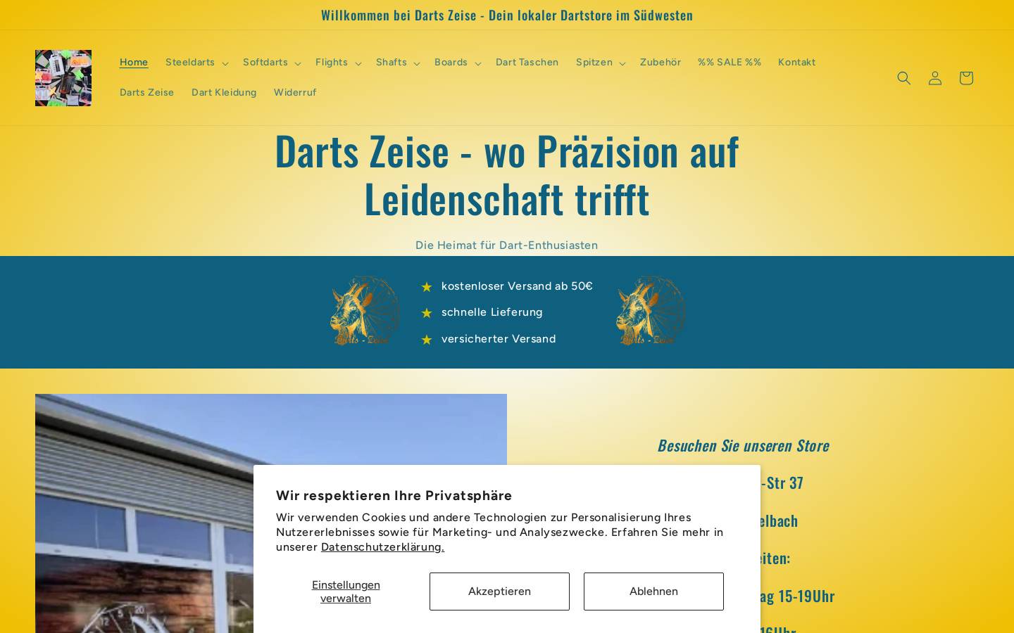 zdart.de homepage screenshot