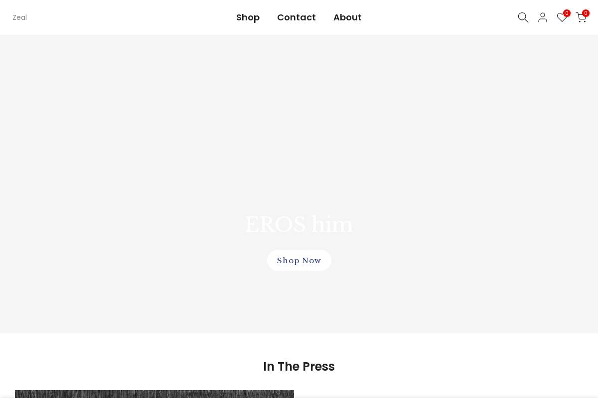 zeal-pleaser.com homepage screenshot