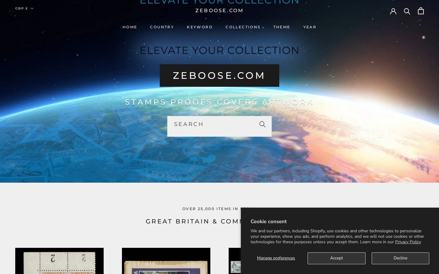 zeboose.com homepage screenshot