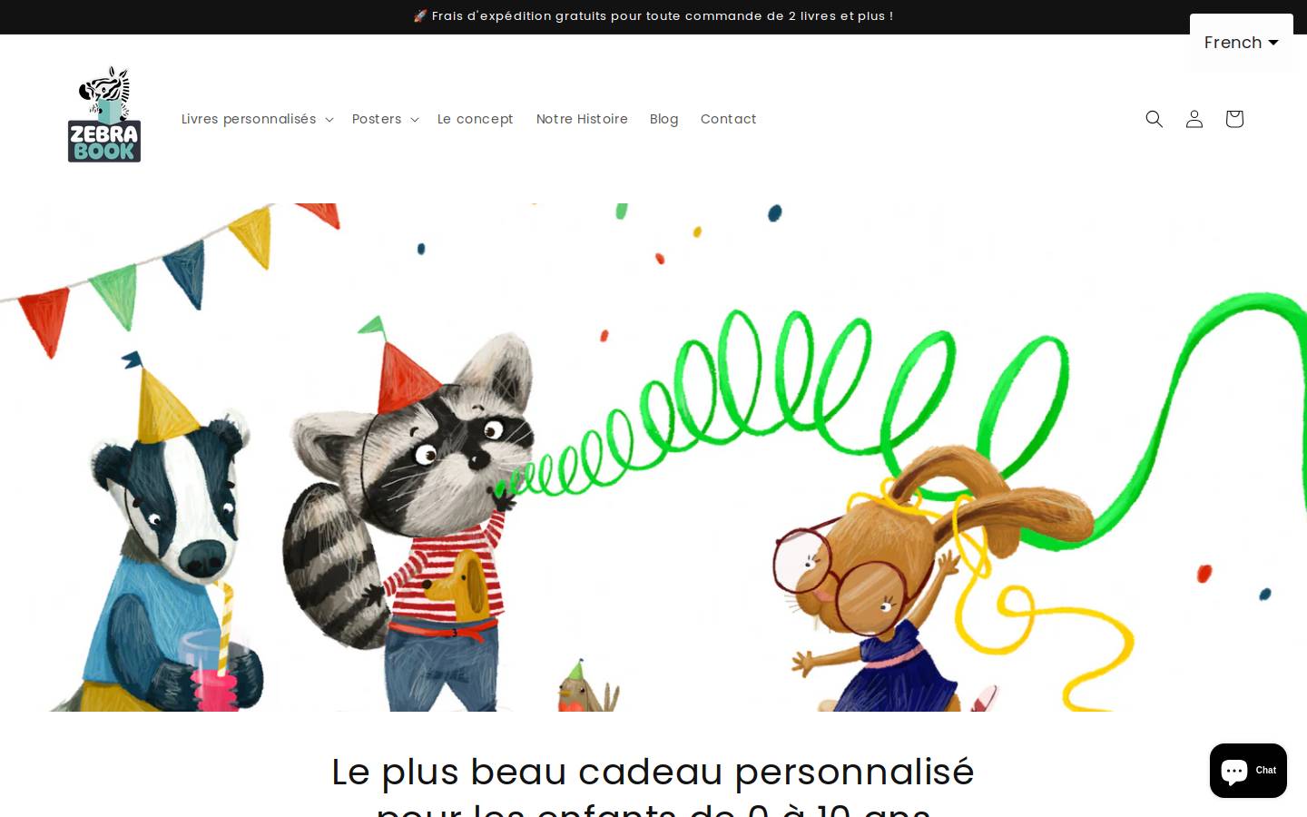 ZebraBook homepage screenshot