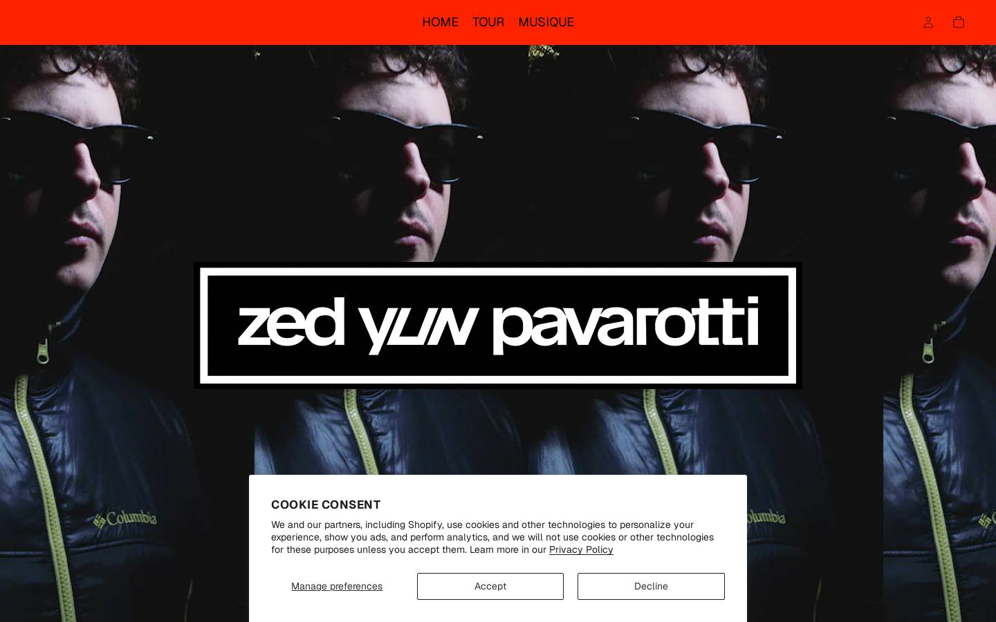 zedyunpavarotti.com homepage screenshot