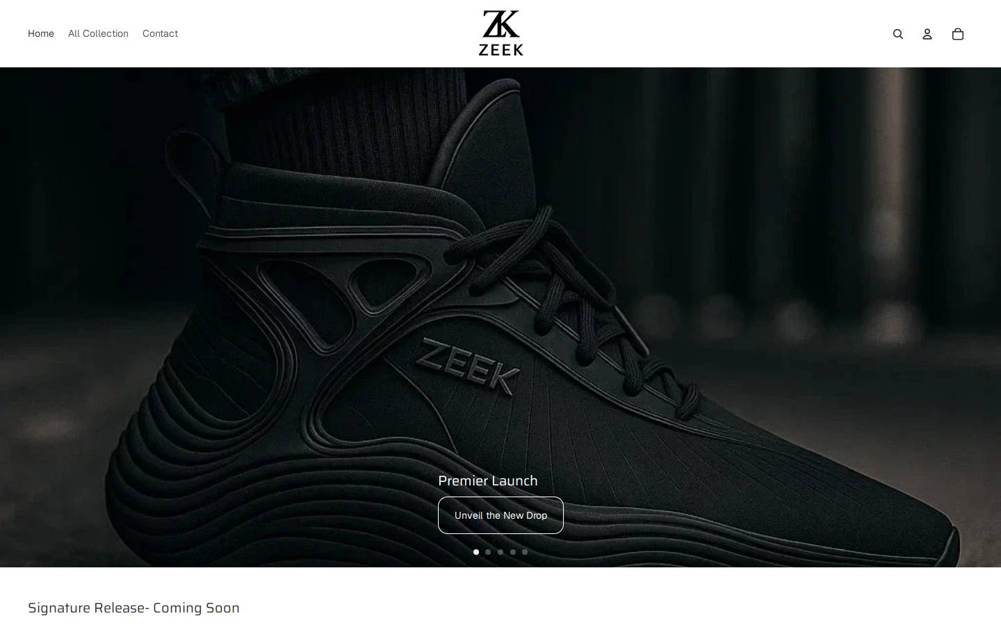 zeekofficial.com homepage screenshot
