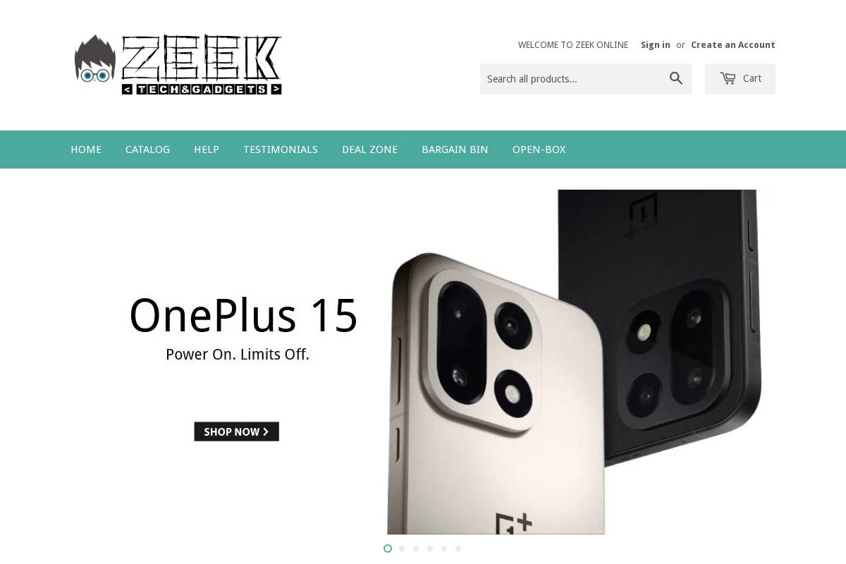 zeekonline.co.za homepage screenshot