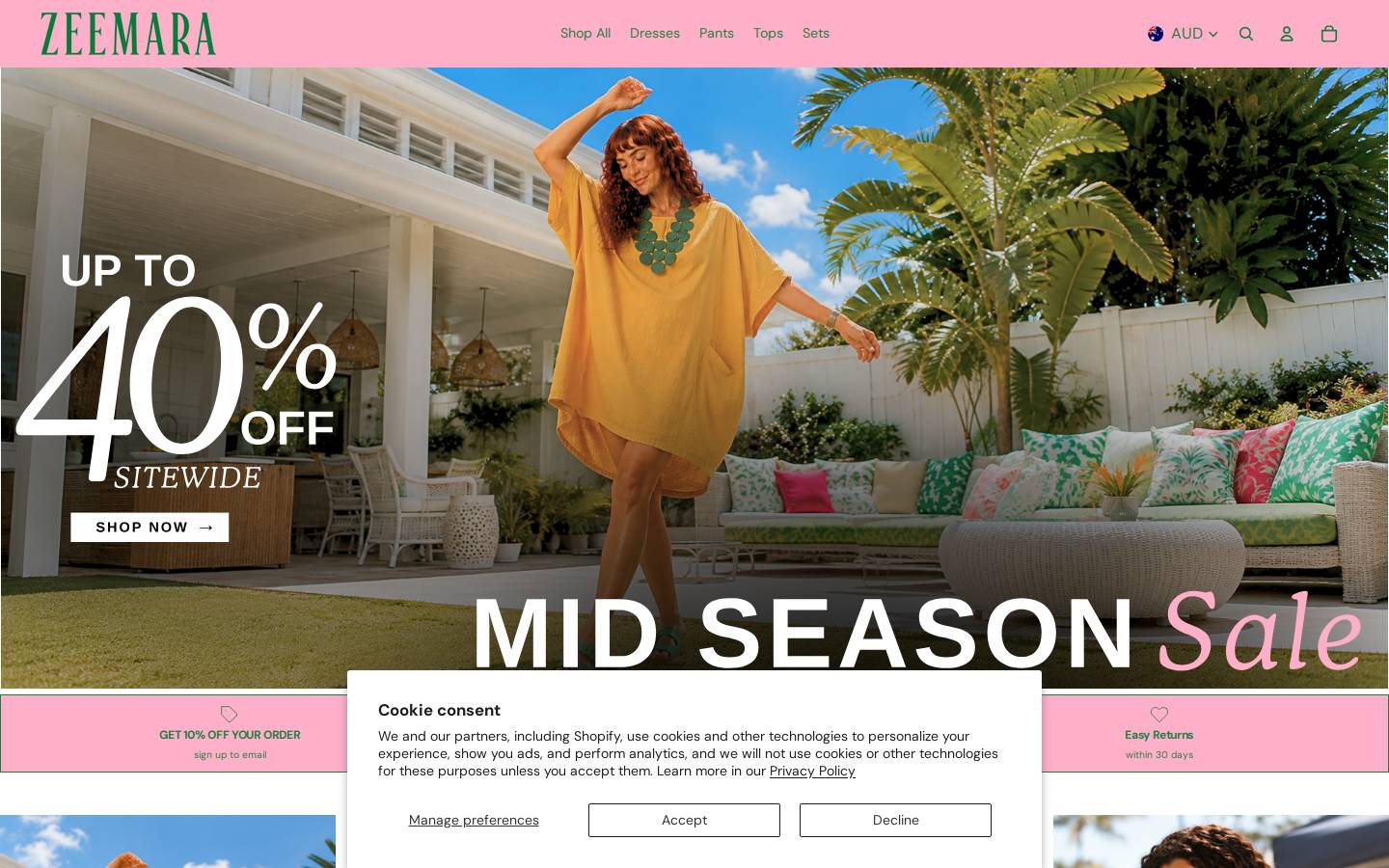 zeemara.com homepage screenshot