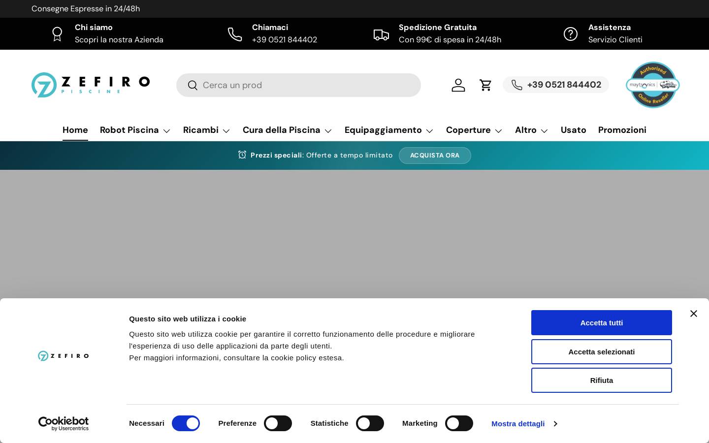ZefiroPiscine homepage screenshot