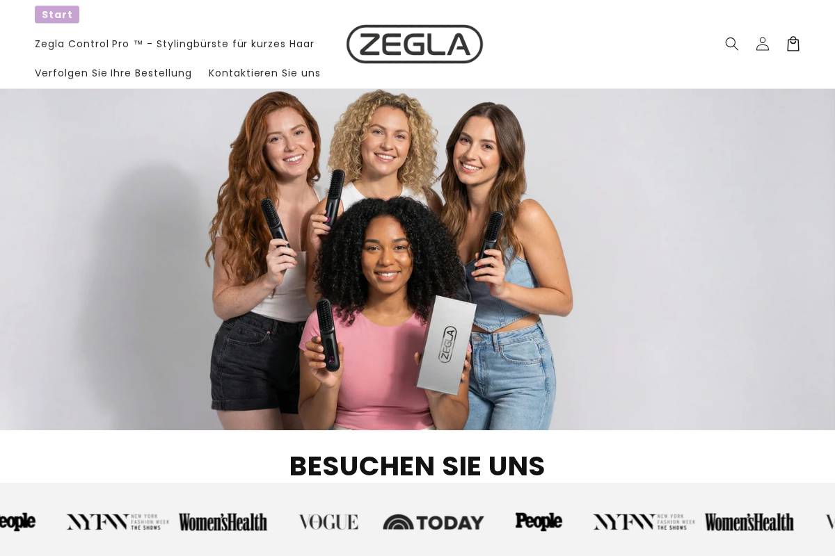zegla.de homepage screenshot