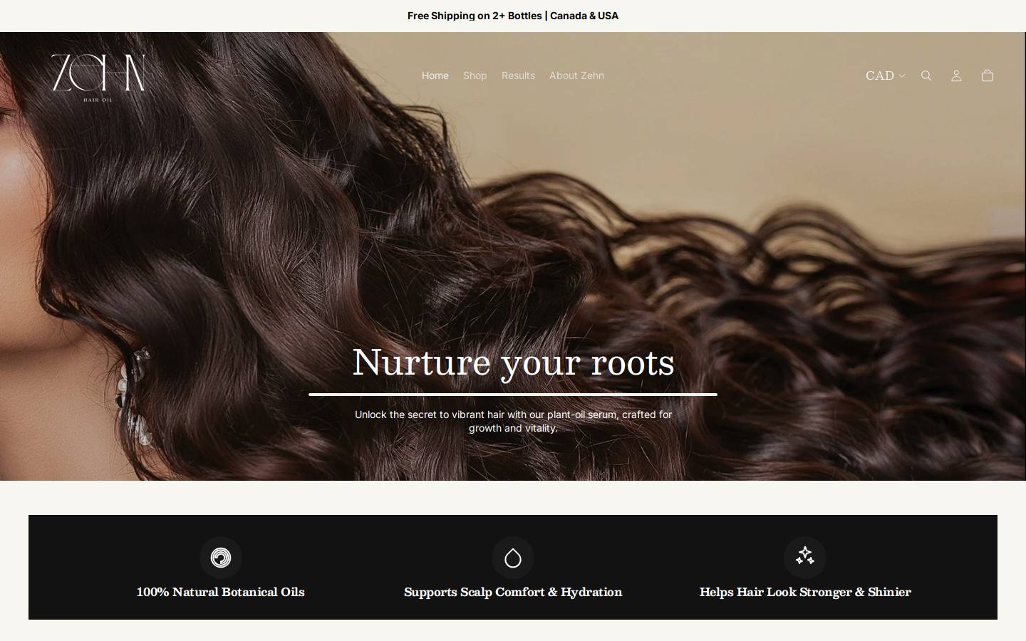 zehncreations.com homepage screenshot