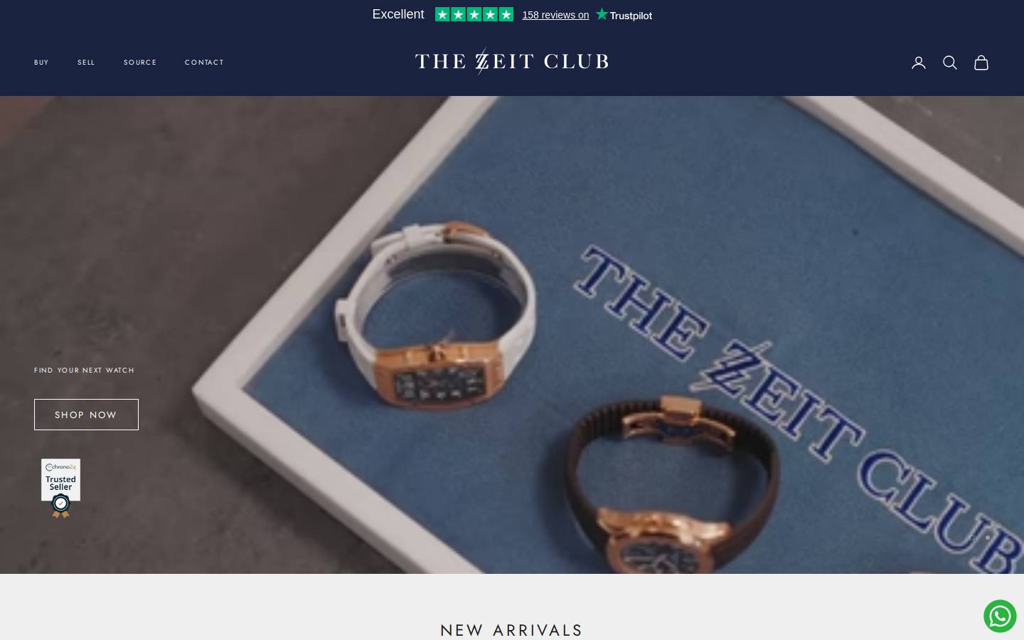 The Zeit Club homepage screenshot