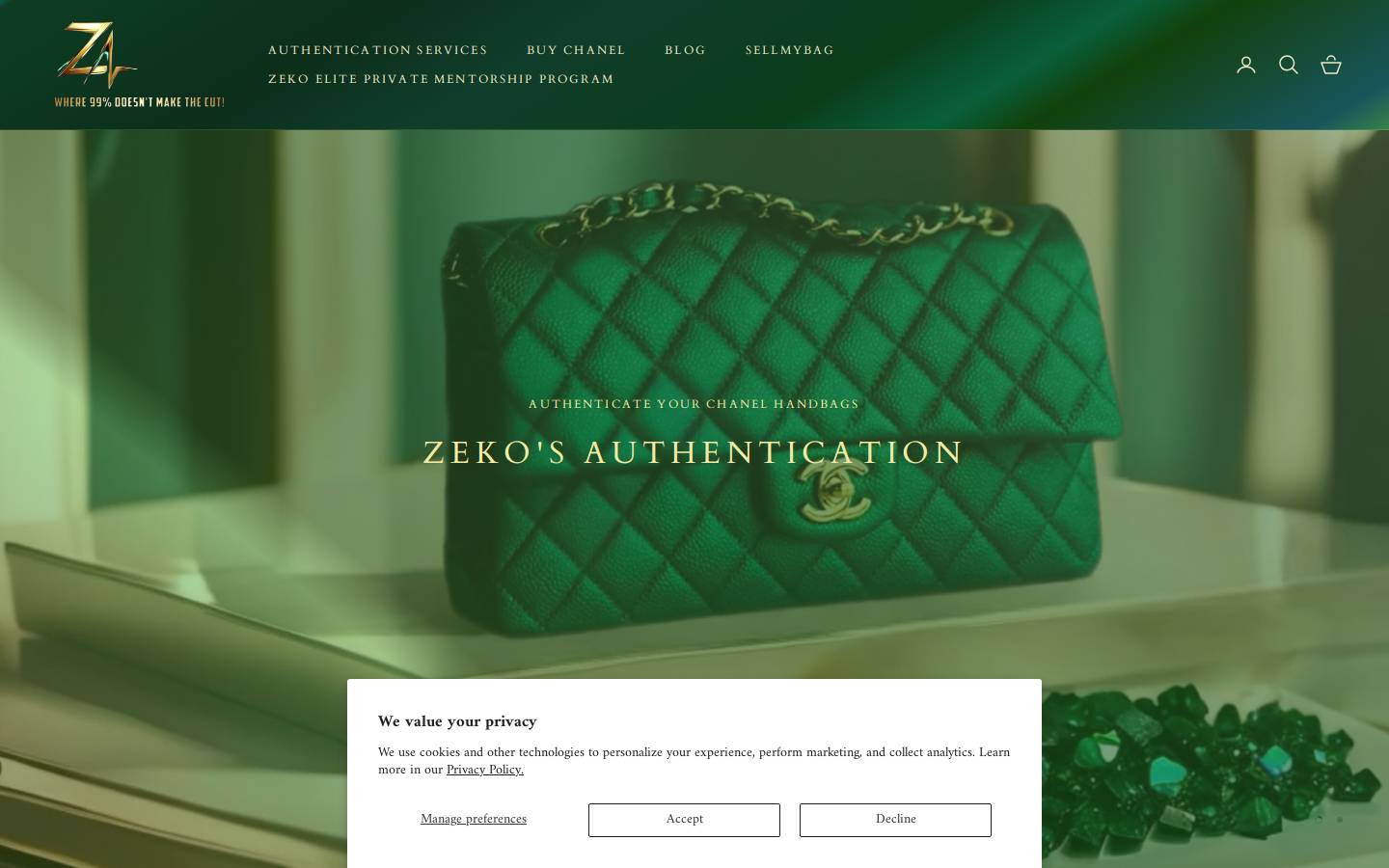 zekosauthentication  homepage screenshot