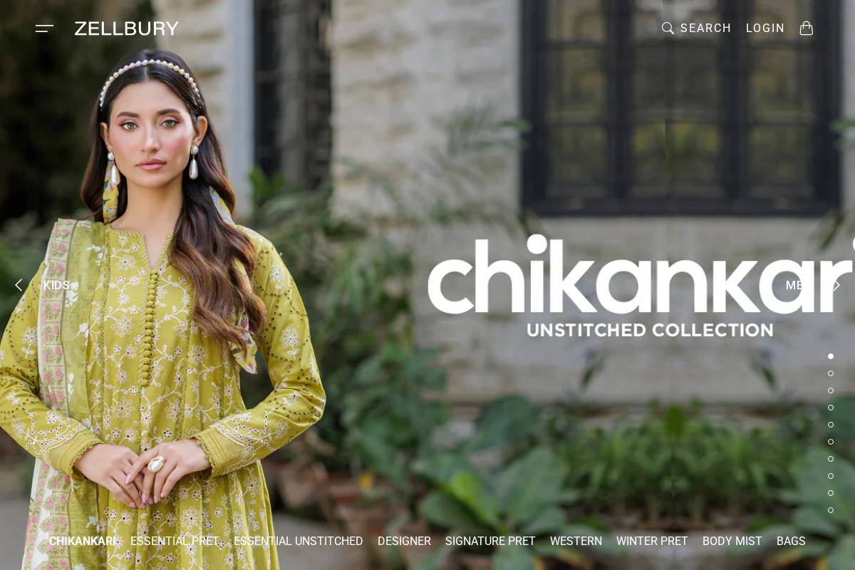 Zellbury homepage screenshot