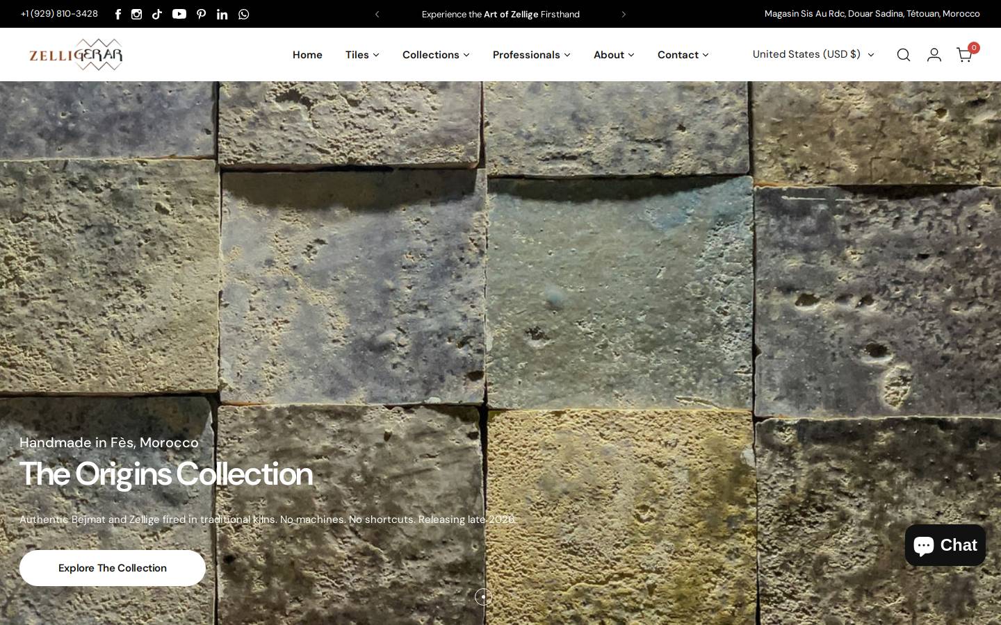 Zelligerar homepage screenshot