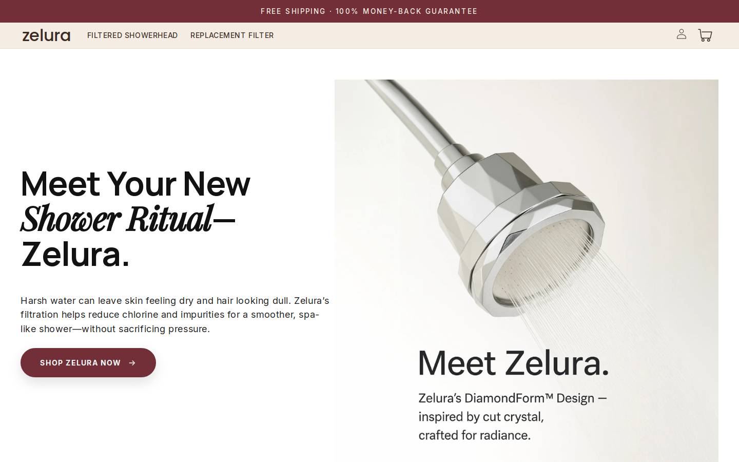 zeluraskin.com homepage screenshot