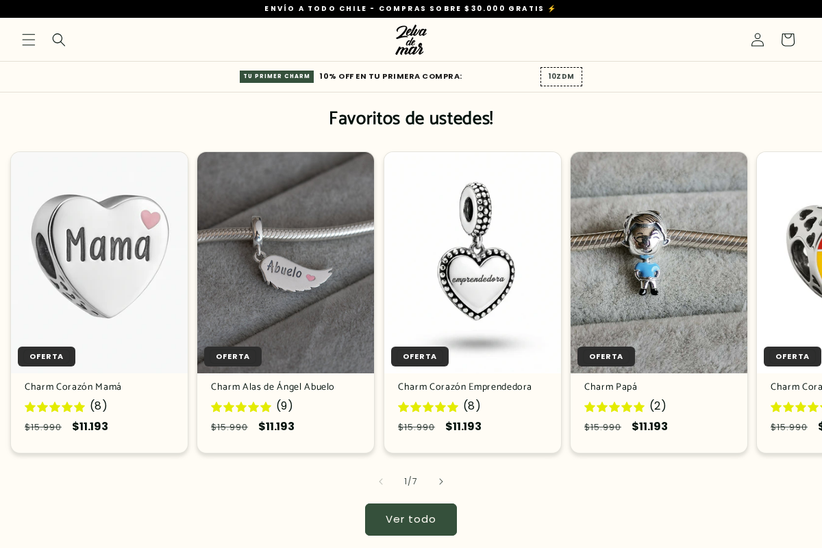 zelvademar.cl homepage screenshot