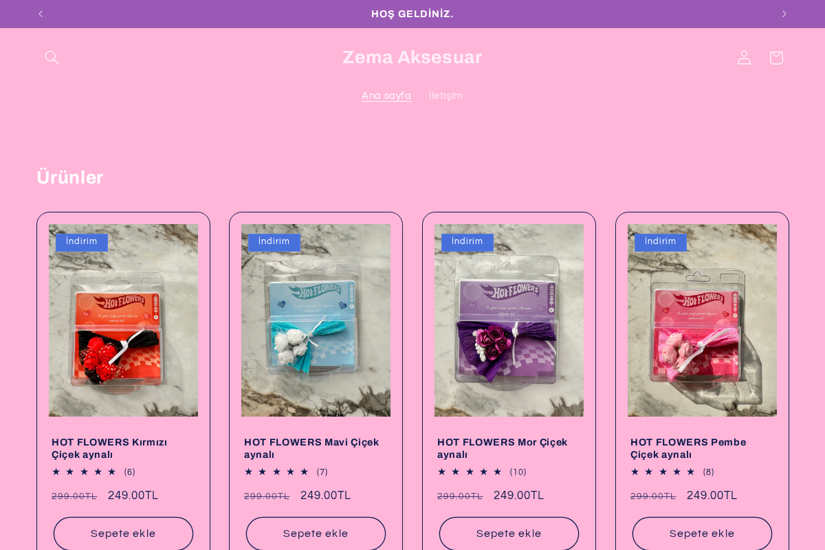 Zema Aksesuar homepage screenshot