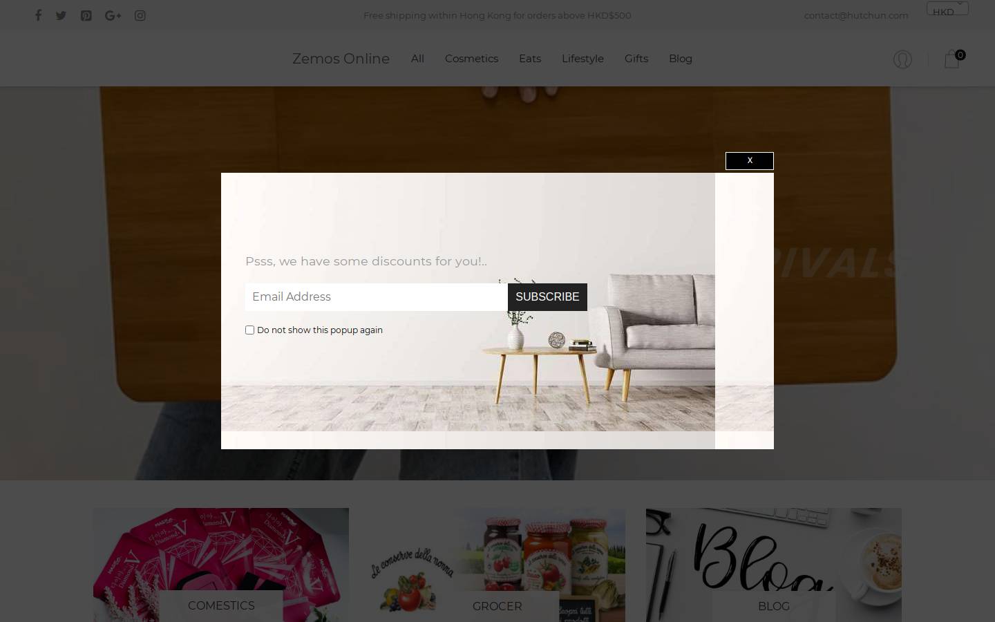 zemosonline.com homepage screenshot