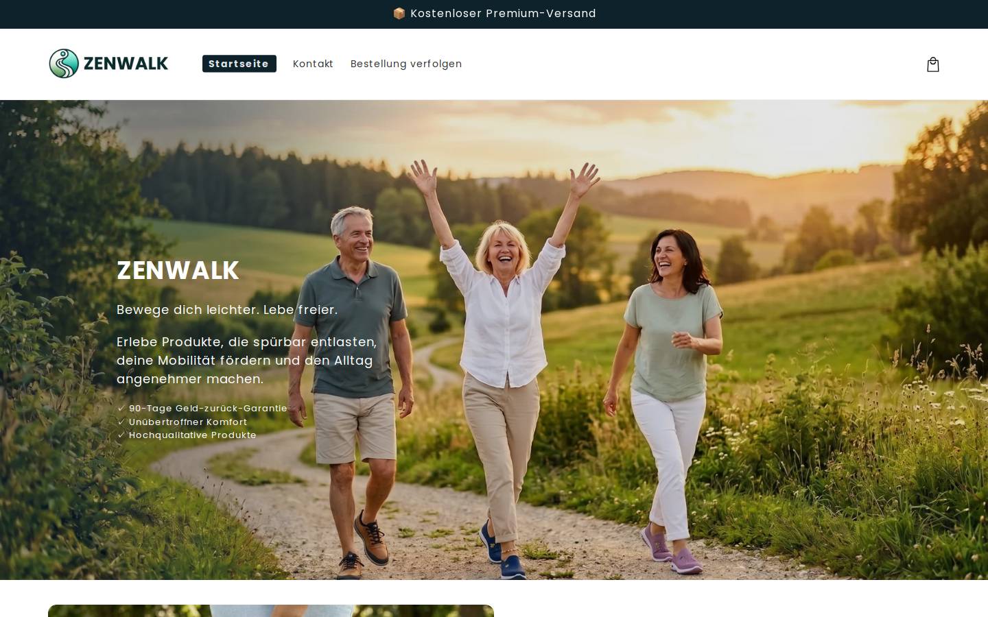 zen-walk.de homepage screenshot
