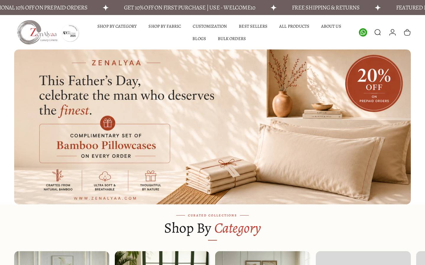zenalyaa.com homepage screenshot